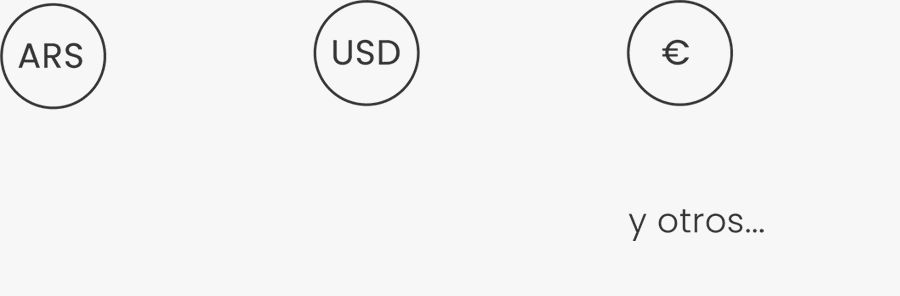 Fondeá/retirá en ARS USD EUROS